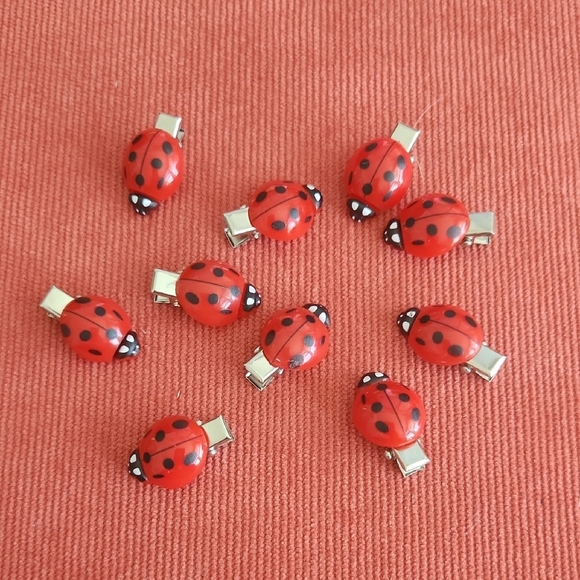 Other - Ladybug Hair Clips